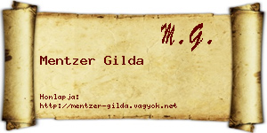 Mentzer Gilda névjegykártya